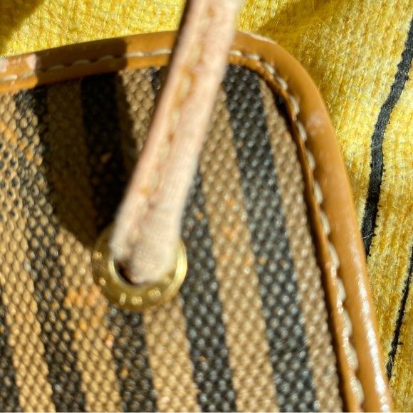 VINTAGE FENDI Striped Crossbody Bag 7”x9” With Dust Bag. FREE SHIPPING - Picture 6 of 16